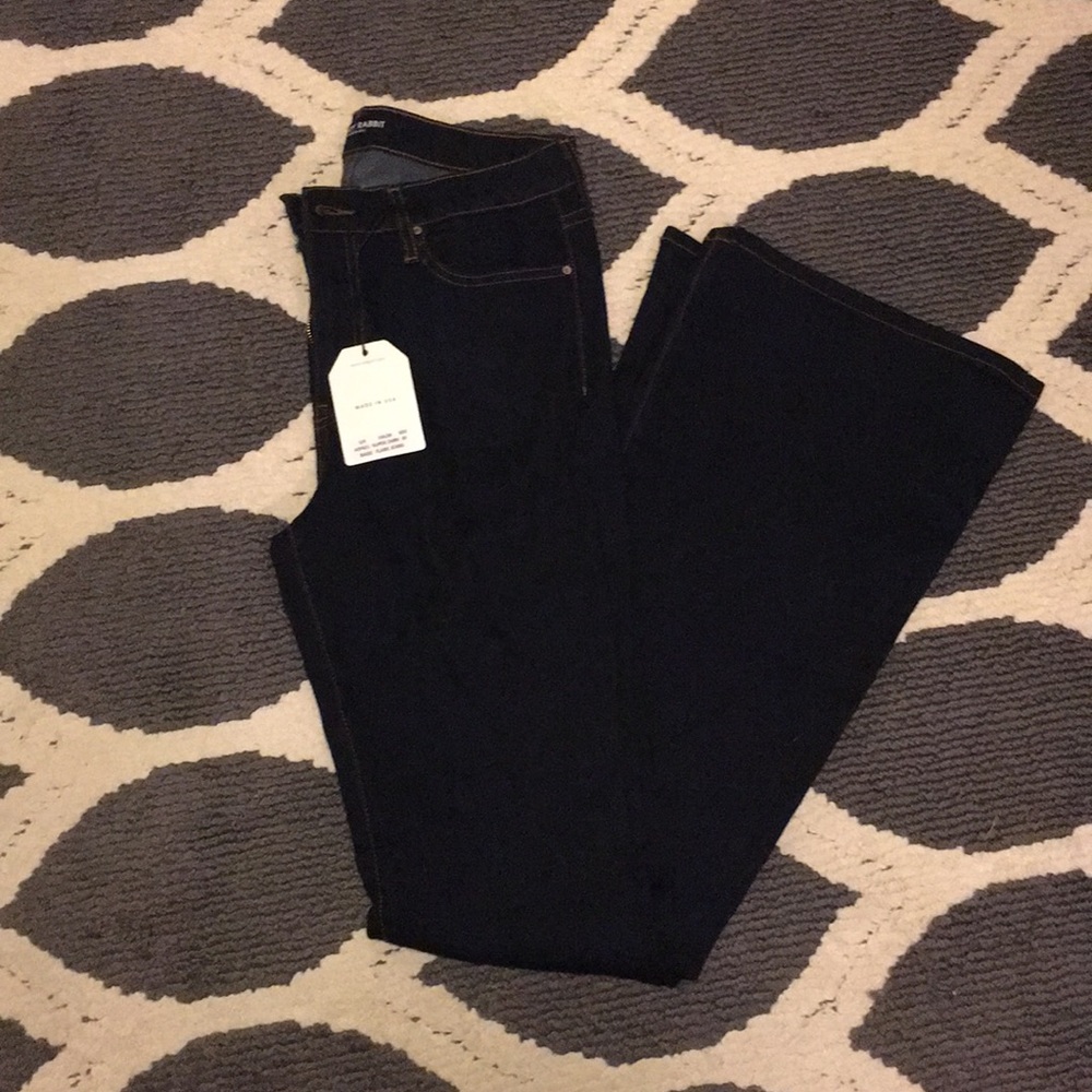 Super dark flare jeans